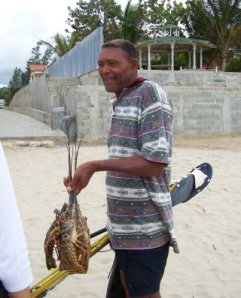 Fresh Lobster on Cabarete Beach